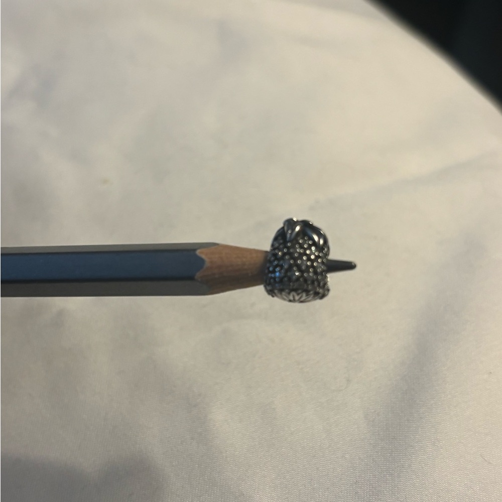 Silver 925 ale Pandora pineapple charm w/ crystals